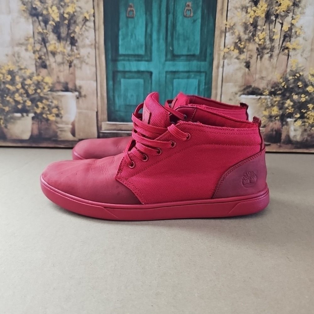 Timberland‎ Groverton Chukka Shoes Red Size 8.5
